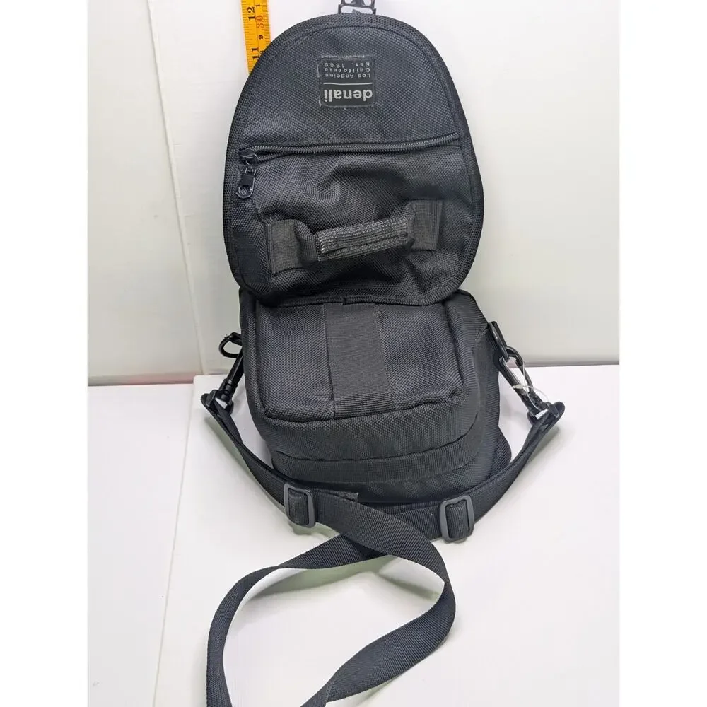 Denali Camera Bag Black Padded Shoulder Carry Case Adjustable Strap Multi Pocket